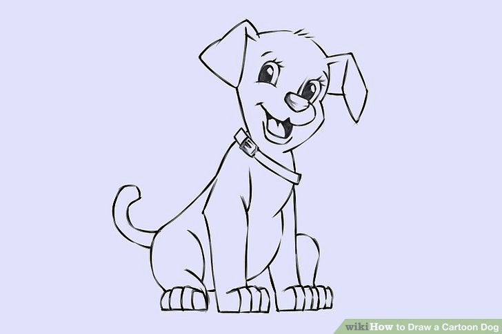 Cartoon Drawing Of A Dog House 6 Easy Ways to Draw A Cartoon Dog with Pictures Wikihow