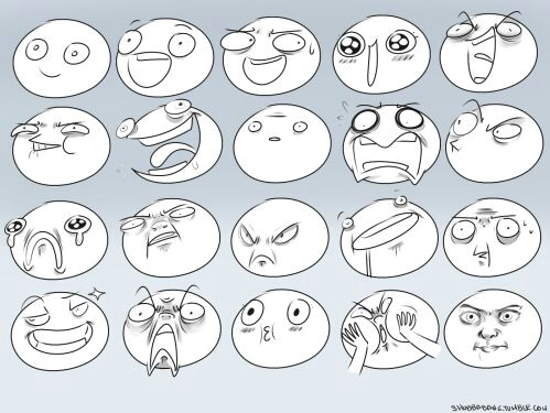 Cartoon Drawing Prompts Expressions Expressions In 2019 Drawings Art Reference Drawing