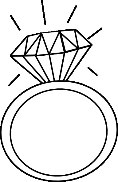 Cartoon Drawing Ring Engagement Ring Outline Clip Art 2 Cartoon Charecter Pinte