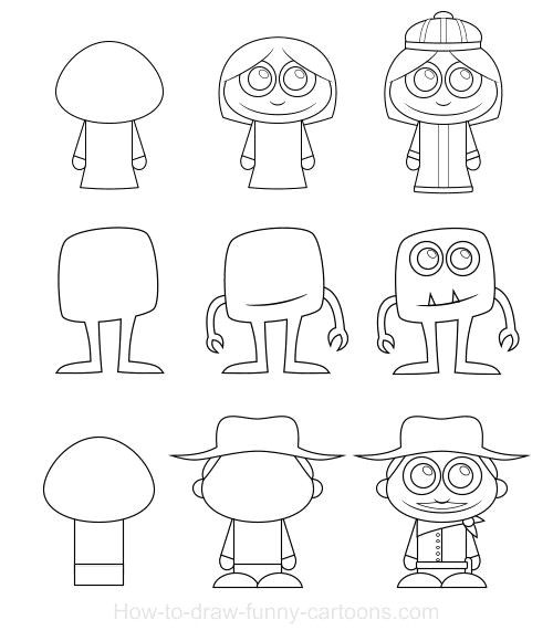 Cartoon Drawing Robot Step by Step How to Draw Cartoon Characters How to Draw Drawings Cartoon