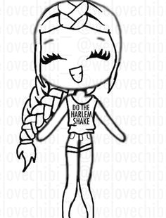 Cartoon Drawing Template Geek Girl Template Chibi