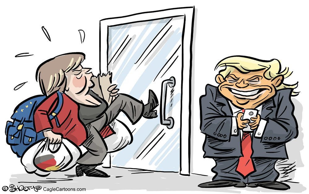 Cartoon Drawing Trump European Cartoonists Take On Trump S Trip to Europe Politico Magazine