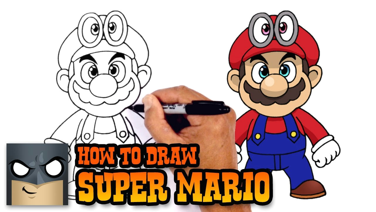 Cartoon Drawing Tutorials Youtube How to Draw Super Mario Super Mario Odyssey Youtube