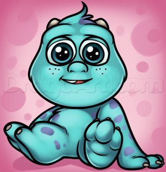 Cartoon Drawing University How to Draw Baby Sulley Step by Step Disney Characters Cartoons