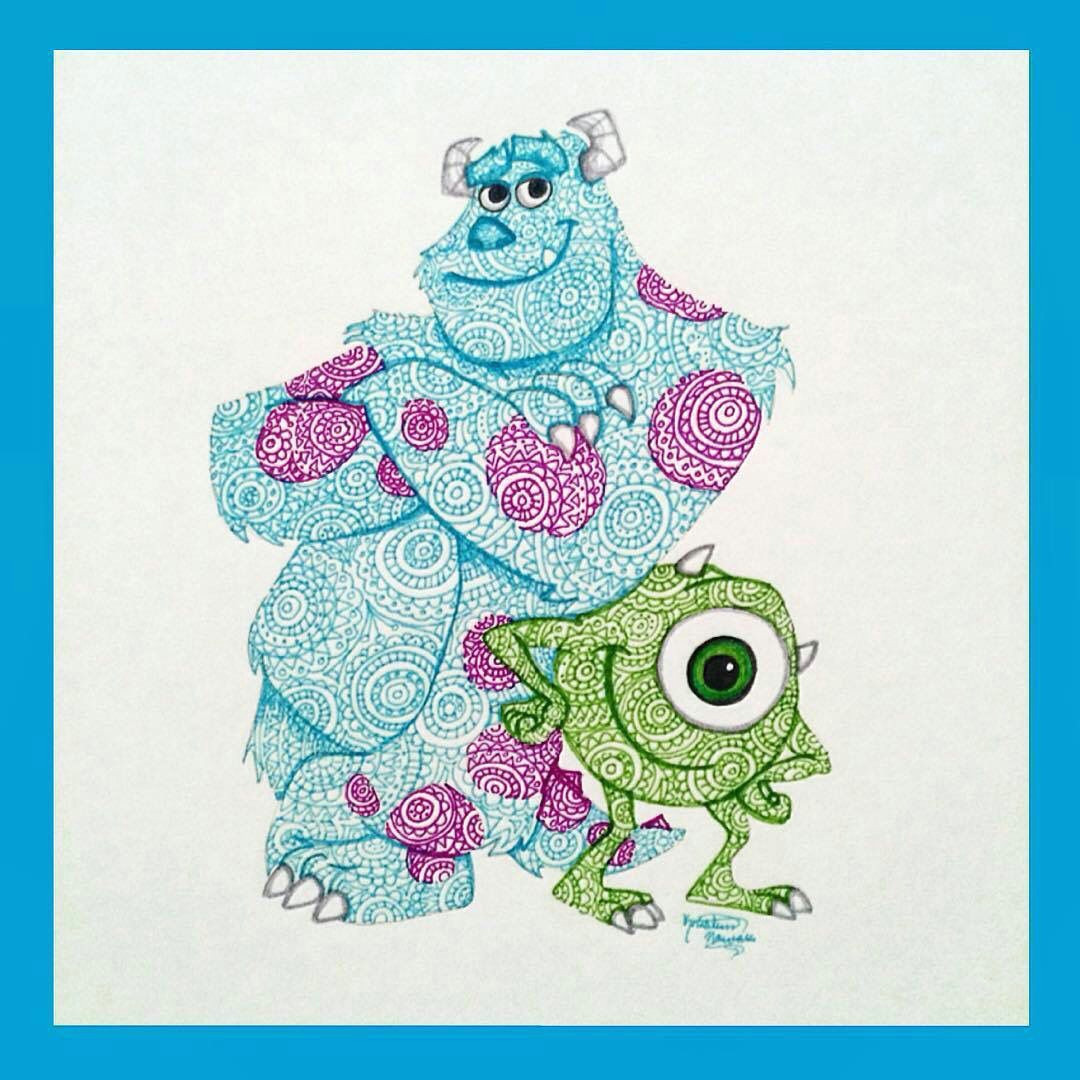 Cartoon Drawing University Monsters Inc Tattoos Pinterest Disney Art Drawings and Art