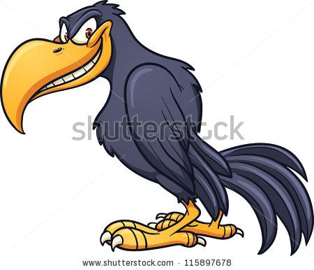 Cartoon Drawing Vulture Funny Bird Clip Art Evil Cartoon Crow Vector Clip Art