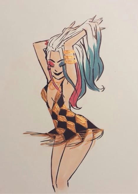 Cartoon Harley Quinn Drawing Pin by whyld Girl On Harley S Comics Pinterest Harley Quinn