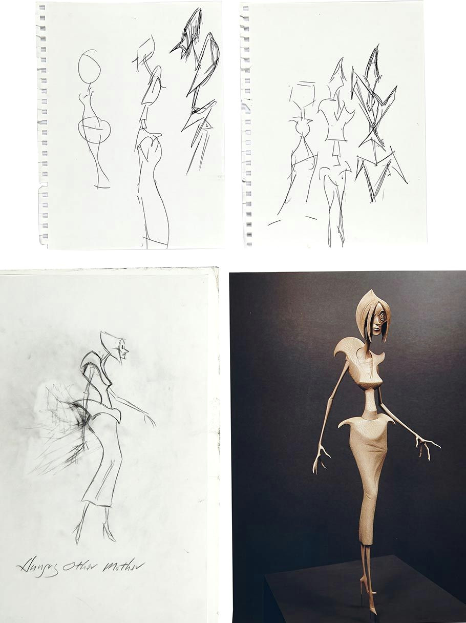 Cartoon Joint Drawing Concept Drawings Of the Evil Other Mother Drawn by the Film S