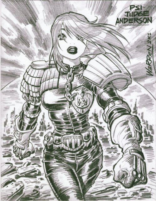 Cartoon Judge Drawing Judge anderson Adam Warren Comic Books Pinterest Comic and