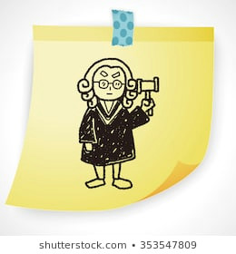Cartoon Judge Drawing Royalty Free Vintage Drawing Gerichtssaal Stock Images Photos