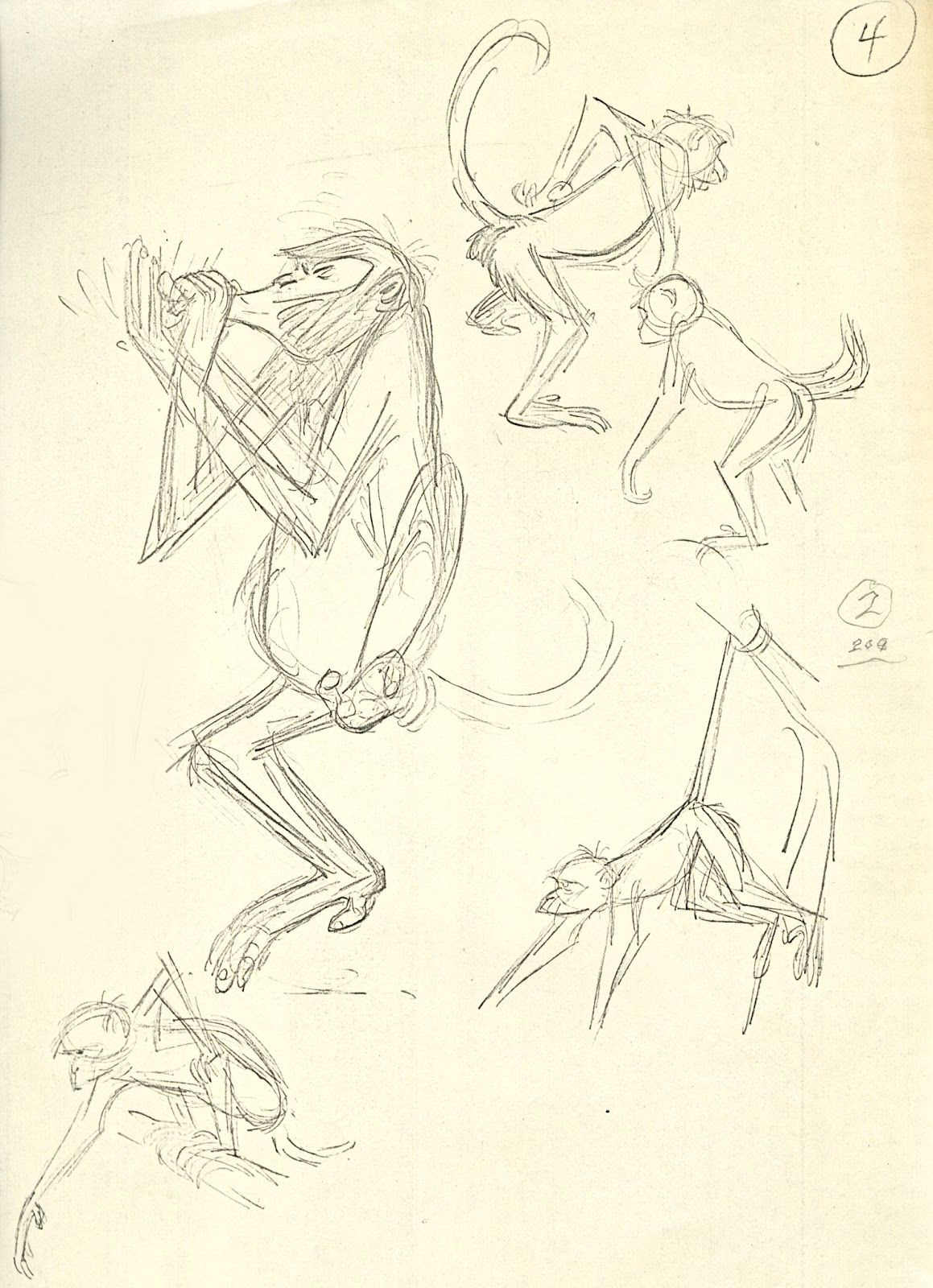 Cartoon Jungle Drawing the Jungle Book King Louie S Monkey Gang Action Studies