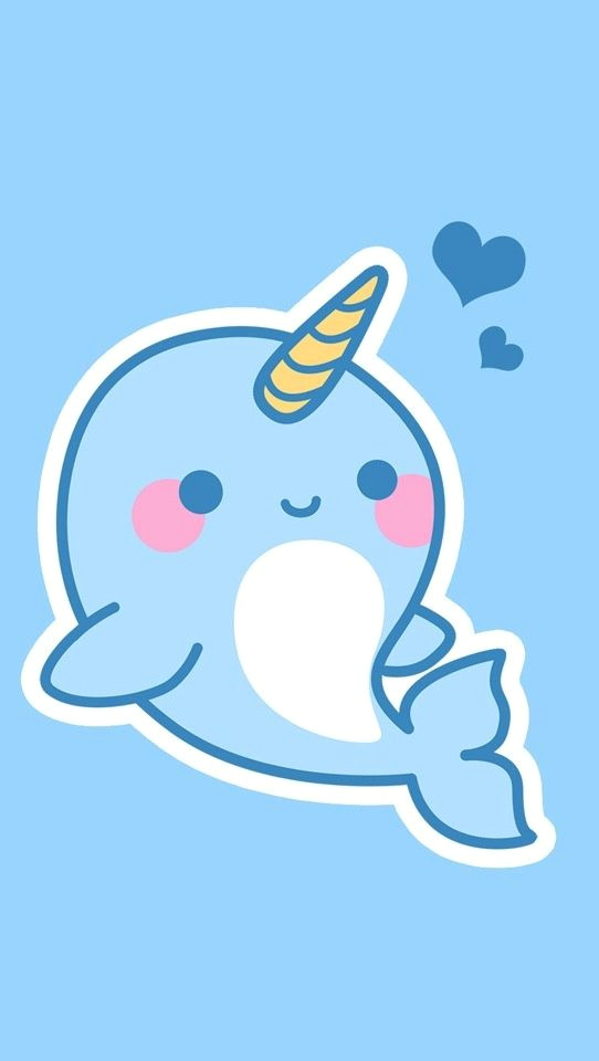 Cartoon Narwhal Drawing them Cute but I Think that Sea Unicorns Rock Kawaii Cute