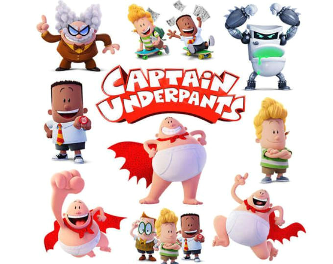 Cartoon Underpants Drawing Captain Underpants Invitation Decorations Cinema Digital Kid Party