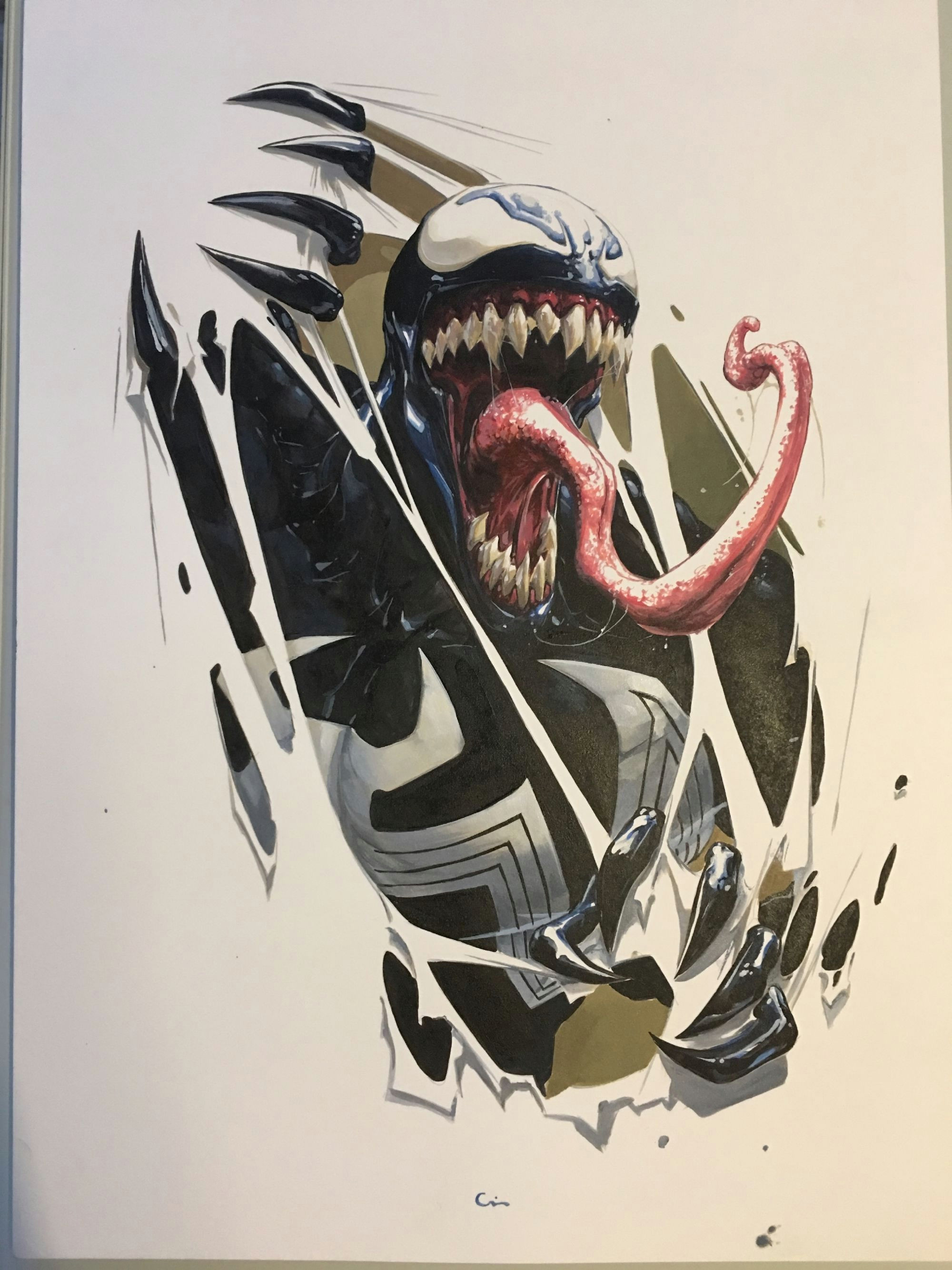 Cartoon Venom Drawing Venom Inc 1 by Clayton Crain Comic Art Super Nerd Venom Comics