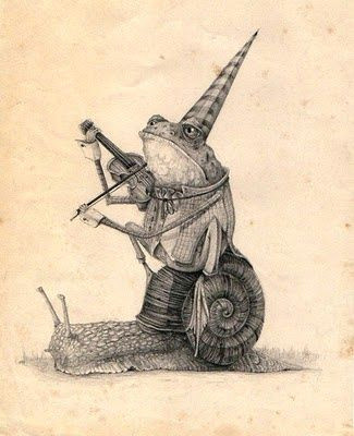 Cartoon Violin Drawing Mark Porter Frog Playing Violin Illustrations 1 Illustration