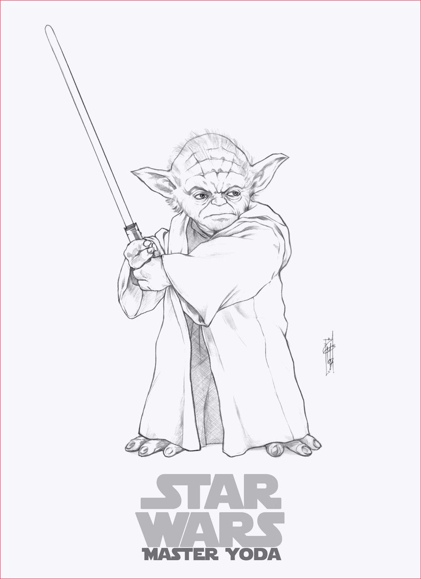 Cartoon Yoda Drawing Ausmalbilder Star Wars Yoda Besten Ausmalbilder