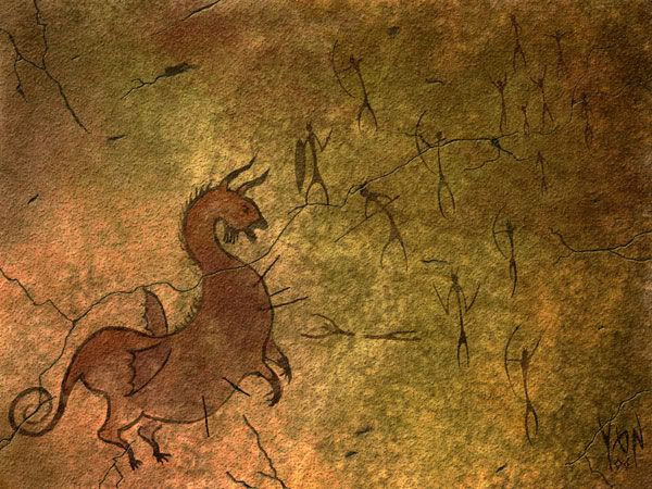 Cave Drawings Of Dragons Caves Paintings with Dragons Google Search Desene Pee Teri Cave