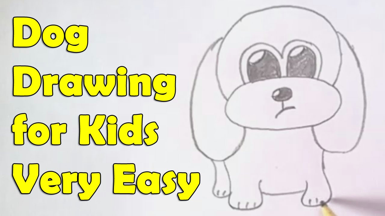 Child Drawing Things Upside Down How to Draw A Dog for Kids Youtube