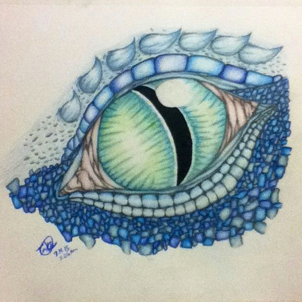 Colored Pencil Drawings Of Dragons Dragon Drawings In Color Dragon Eye Color Drawing by Dragons