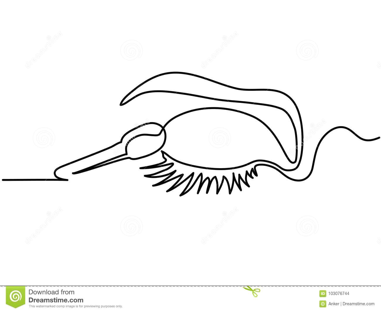 Continuous Line Drawing Eye Woman Eye Make Up Stock Vector Illustration Of Contourline 103076744