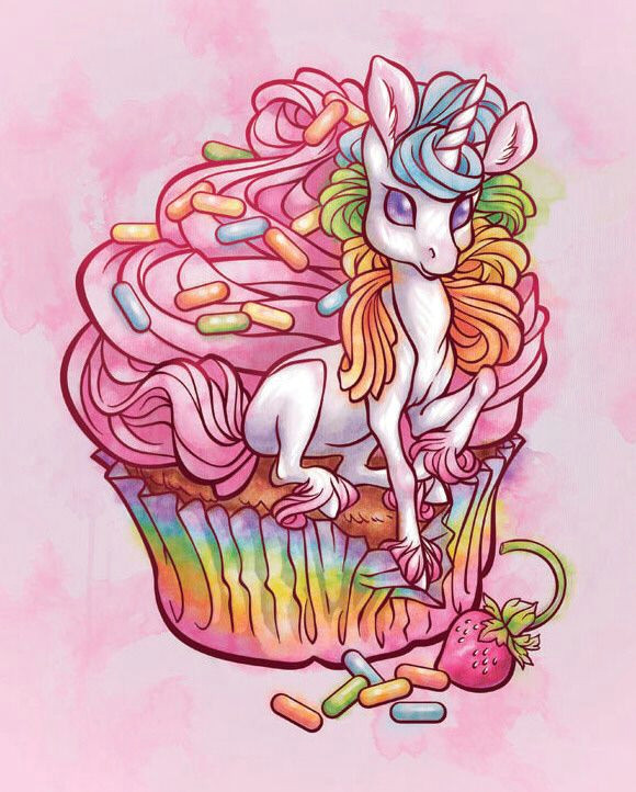 Cute Cartoon Unicorn Drawing Unicorn Cupcake Kawaii Unicorn Unicorn Art Art