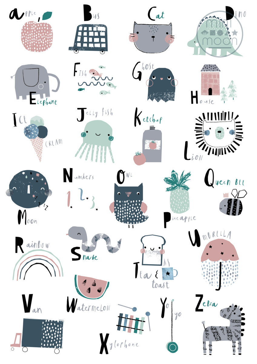 Cute Drawing Account Names Alphabet Poster New Bb Pinterest Illustration Cute