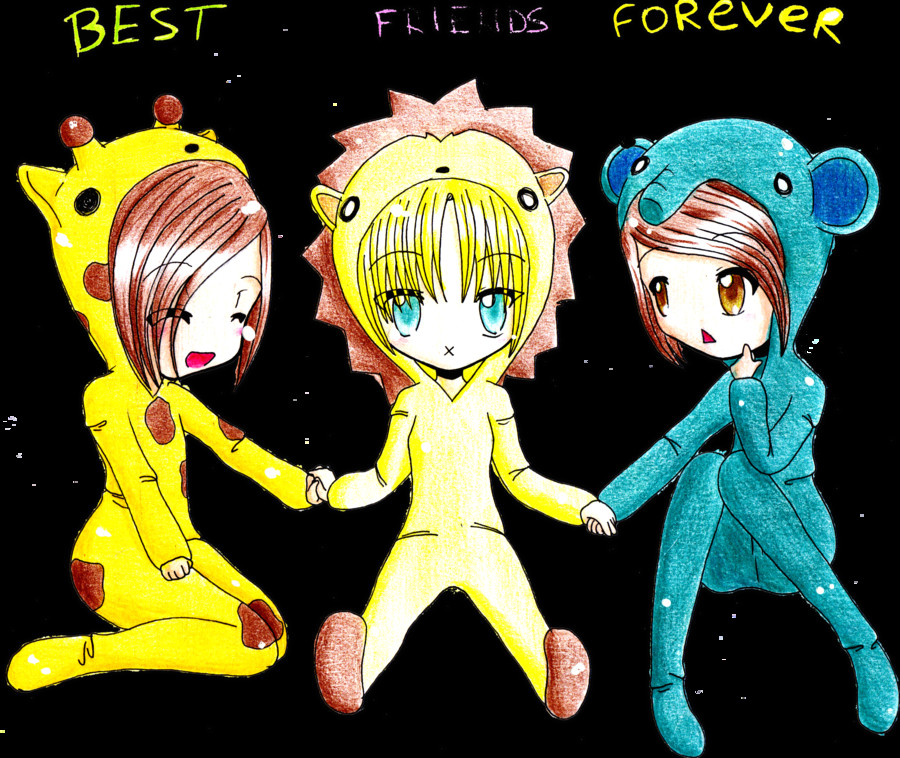 Cute Drawing for Your Bff Best Friends forever Cute Drawings Best Friends forever by