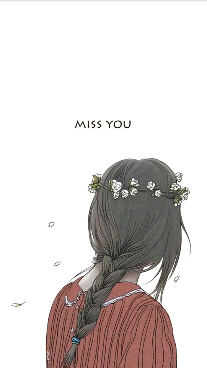 Cute Drawing Girl Wallpaper Miss You Wallpaper Pinterest Art Drawings and Art Girl