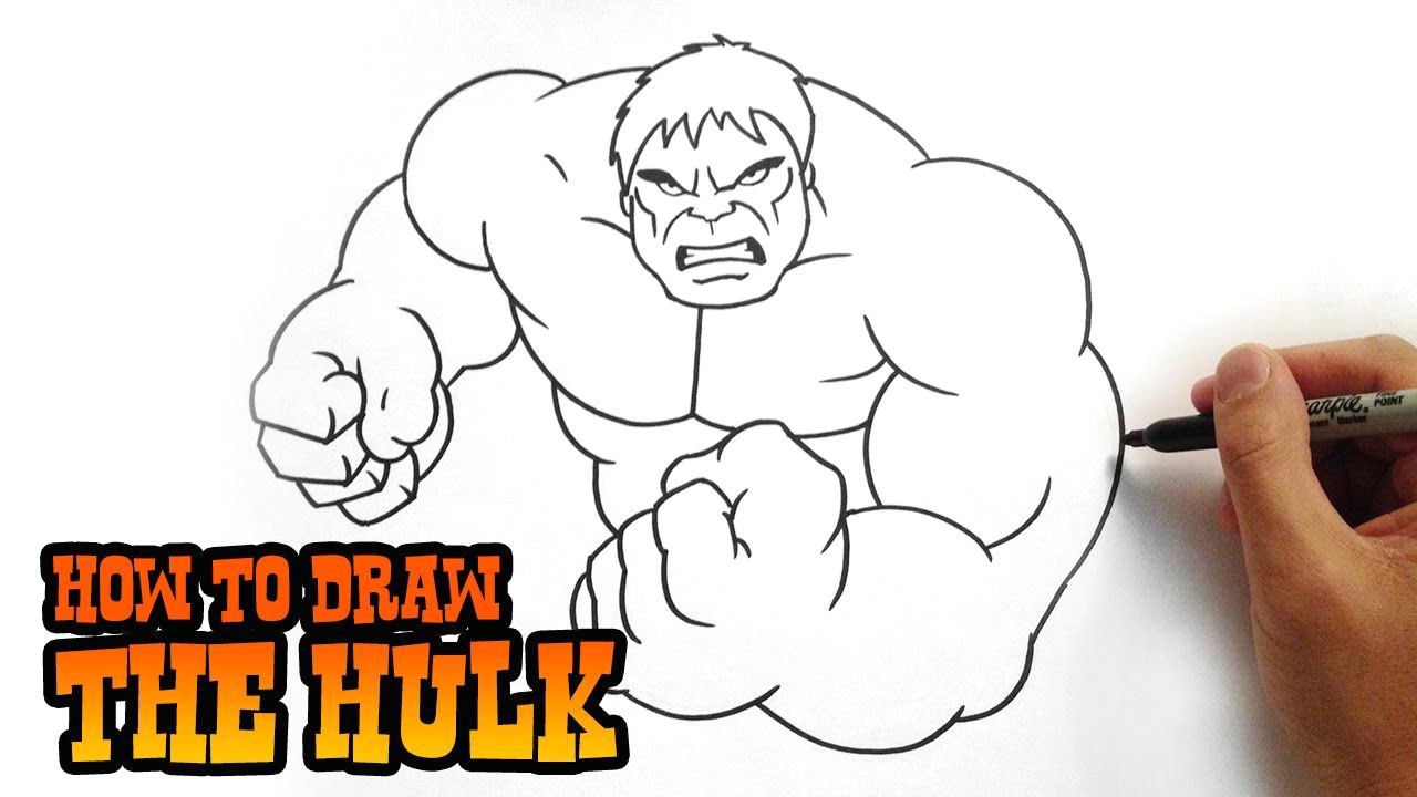 Cute Drawing Hulk How to Draw the Hulk Simple Step by Step Lesson Iteach Drawings