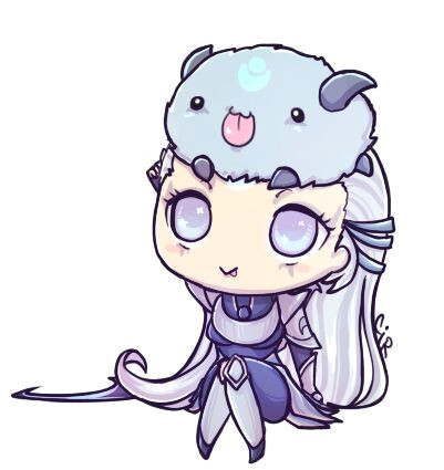 Cute Drawing Lol Chibi Diana with Poro 3 League Of Legends Art Pinterest