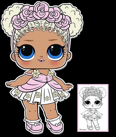 Cute Drawing Lol Flower Child Series 3 L O L Surprise Doll Coloring Page L O L