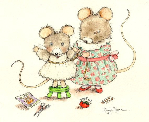 Cute Drawing Mom Sewing with Mamma by Margiemoore On Etsy 90 00 so Cute This