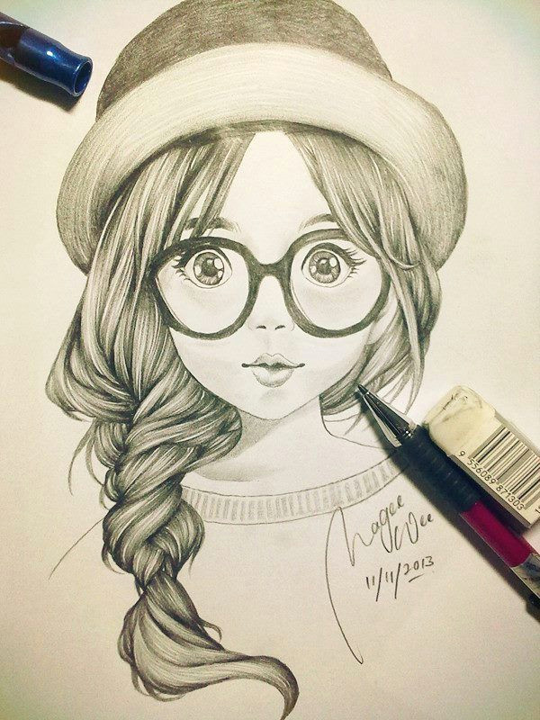Cute Drawing Of A Girl with Glasses Cute Girl Sketch Art Drawings Drawings Pencil Portrait Pencil