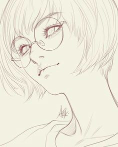 Cute Drawing Of A Girl with Glasses Last Sketch Of Girl with Glasses Having Bad Backache It Hurts