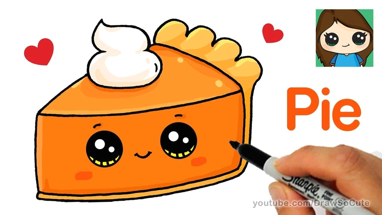 Cute Drawing Of Food How to Draw A Slice Of Pie Cute and Easy Art Completed In 2019