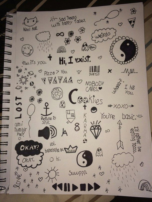 Cute Drawing Quotes Tumblr Black Bored Doodle Drawing Quotes Sharpie Tumblr Tumblr