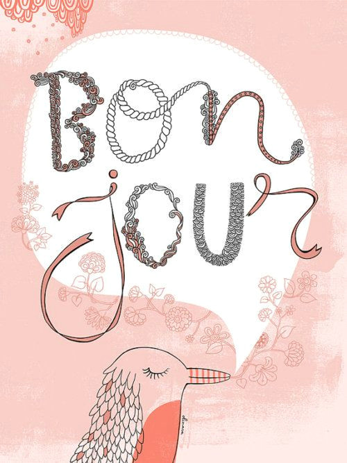 Cute Drawing Text Messages Bonjour Lovely Design Pinterest