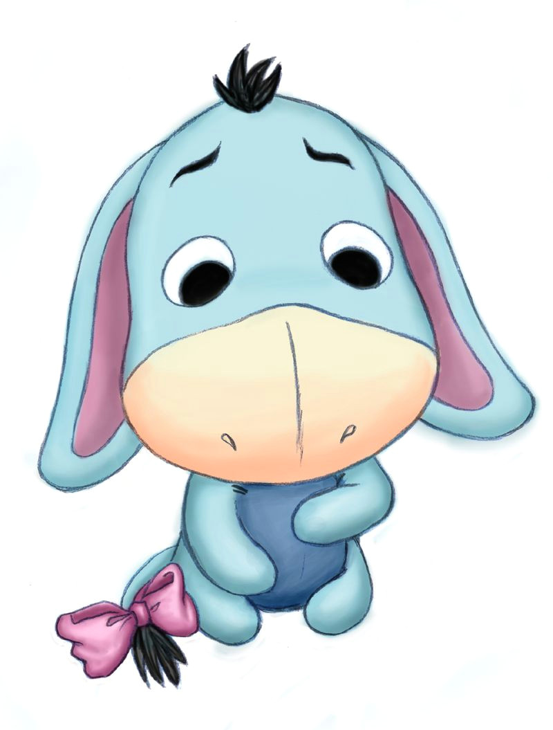 Cute Drawing Winnie the Pooh Baby Eeyore where It All Started Remembering Yesterday Cartoons