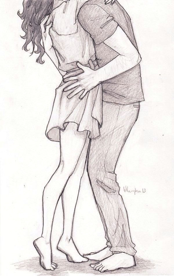 Cute Drawing with Pencil 40 Romantic Couple Pencil Sketches and Drawings Art Drawings
