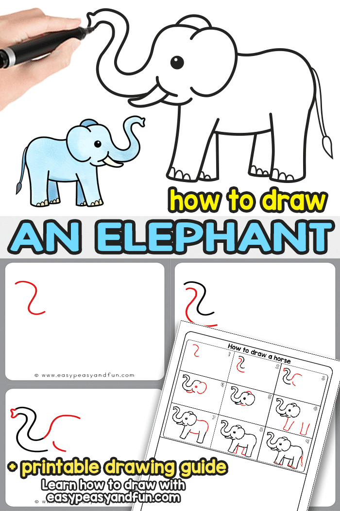 Cute Easy Elephant Drawings How to Draw An Elephant A Step by Step Elephant Drawing Tutorial