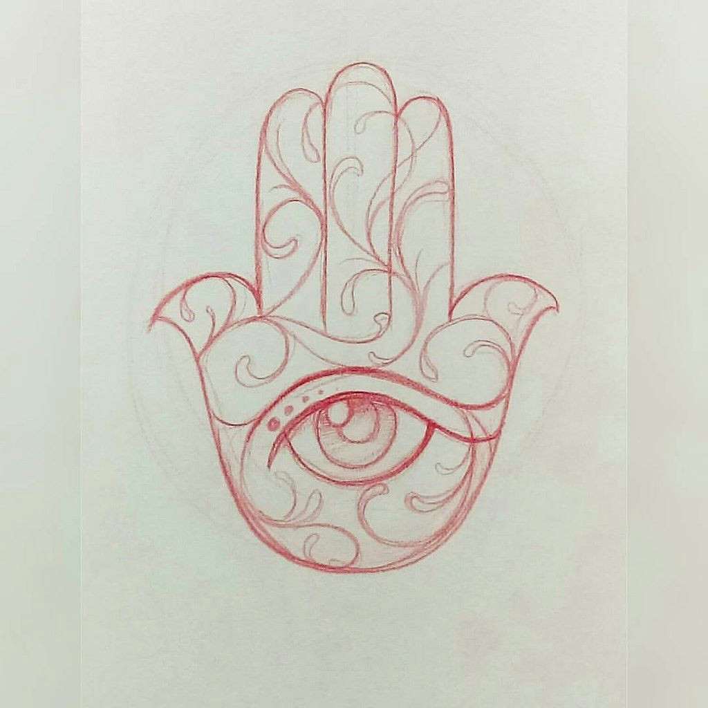 Cute Easy Quick Drawings today Tattoo A Quick Sketch Of This Hamsa Hand Gonna Be Fun Art