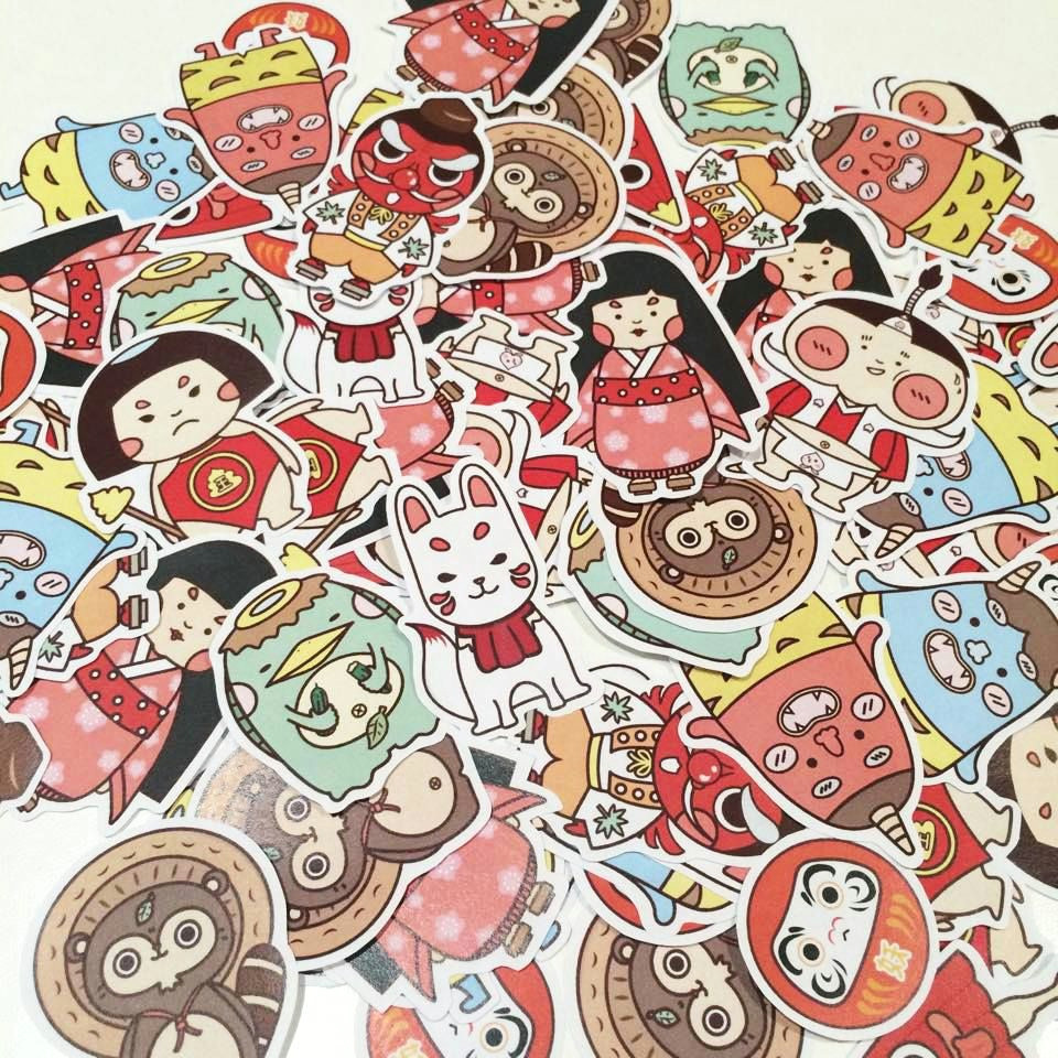 Cute Japanese Drawing Style Japanese Yokai Sticker A Handmade Gift Guide A Pinterest