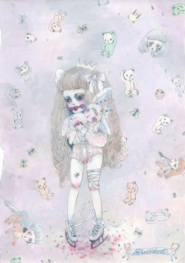 Cute Japanese Drawing Style the Creepy Cute Drawings Of Risa Mehmet Risa Mehmet Art