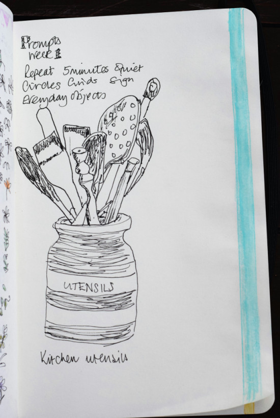 Cute Jar Drawing Sketchbook Page Of Jar Of Kitchen Utensils Visual Journals In 2018
