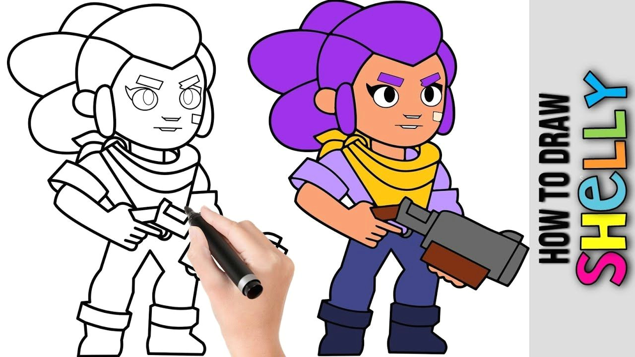 Cute Jasmine Drawing How to Draw Shelly From Brawl Stars A Cute Easy Drawings Tutorial