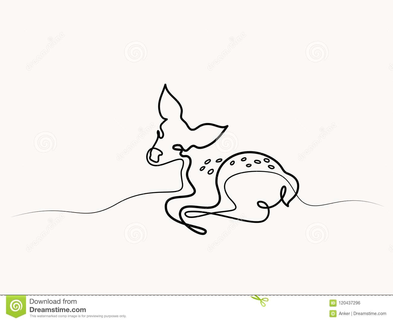 Cute Kangaroo Drawing Funny Deer Cub Baby Stock Vector Illustration Of Doodle 120437296