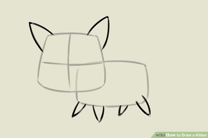 Cute Kitten Drawing Easy 4 Ways to Draw A Kitten Wikihow