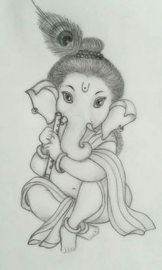 Cute Krishna Drawing A Pencil Sketch Of Little Krishna Pencil Art Pinterest Pencil