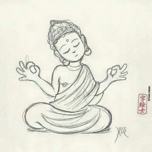 Cute Krishna Drawing so Cute Buddha Pinterest Buddha Drawing Buddha and Buddha Art