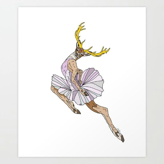 Cute Reindeer Drawing Cute Reindeer Ballerina Tutu Dances with the Heart Of Gold Amongst